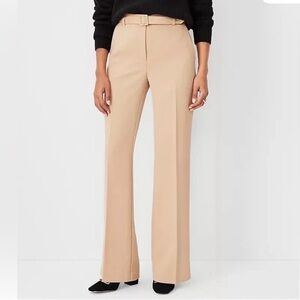 Ann Taylor The Belted Boot Pant Women’s Size 6 Stretch Twill Tan Camel